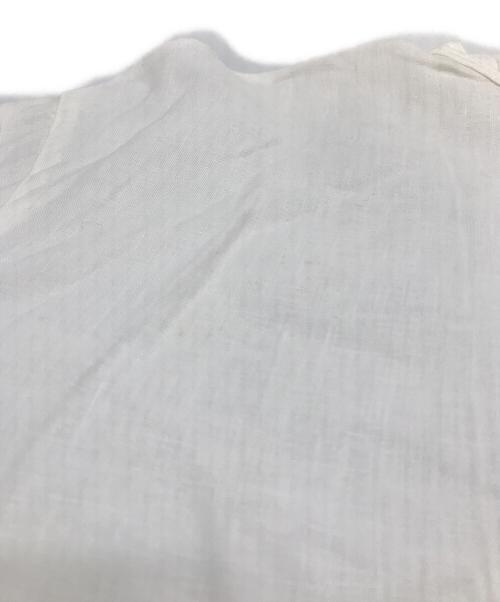 nest Robe（ネストローブ）nest Robe (ネストローブ) フロントプリーツリネンワンピース ホワイト サイズ:実寸参照の古着・服飾アイテム