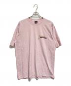 stussyステューシー）の古着「プリントTシャツ」｜ピンク