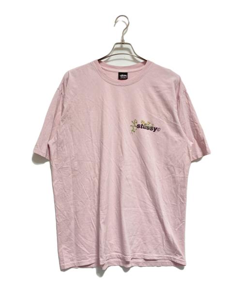 stussy（ステューシー）stussy (ステューシー) プリントTシャツ ピンク サイズ:Lの古着・服飾アイテム
