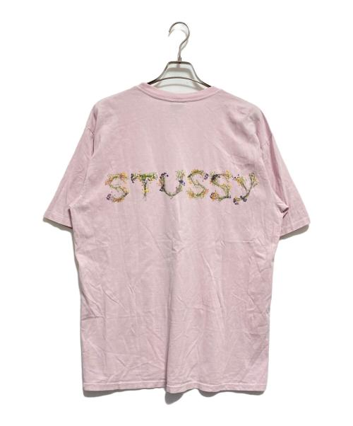 stussy（ステューシー）stussy (ステューシー) プリントTシャツ ピンク サイズ:Lの古着・服飾アイテム