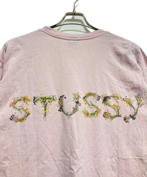 stussy（ステューシー）stussy (ステューシー) プリントTシャツ ピンク サイズ:Lの古着・服飾アイテム