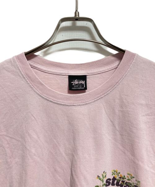 stussy（ステューシー）stussy (ステューシー) プリントTシャツ ピンク サイズ:Lの古着・服飾アイテム