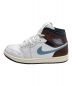 NIKE (ナイキ) AIR JORDAN 1 MID ホワイト×ブラウン サイズ:28cm：6000円