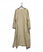 45Rフォーティファイブ・アール）の古着「ウィンドウペンチェックリネンのドレス」｜アイボリー