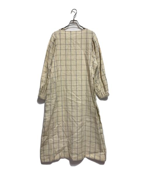 45R（フォーティファイブ・アール）45R (フォーティファイブ・アール) ウィンドウペンチェックリネンのドレス アイボリー サイズ:なし（下記参照）の古着・服飾アイテム