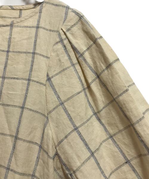 45R（フォーティファイブ・アール）45R (フォーティファイブ・アール) ウィンドウペンチェックリネンのドレス アイボリー サイズ:なし（下記参照）の古着・服飾アイテム