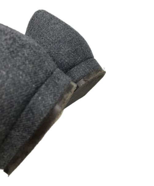 Le Talon（ル タロン）Le Talon (ル タロン) ポインテッドVカットビジューフラット グレー サイズ:23cmの古着・服飾アイテム