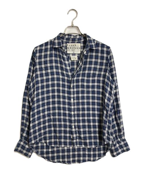 Frank&Eileen（フランクアンドアイリーン）Frank&Eileen (フランクアンドアイリーン) Eileenチェックシャツ　長袖シャツ ブルー サイズ:XSの古着・服飾アイテム