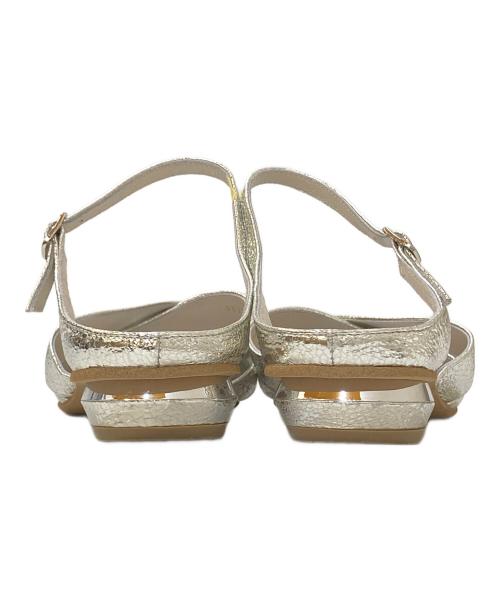 卑弥呼（ヒミコ）卑弥呼 (ヒミコ) ダブルクロスミュールサンダル シルバー サイズ:24の古着・服飾アイテム