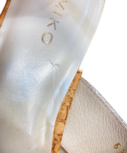 卑弥呼（ヒミコ）卑弥呼 (ヒミコ) ダブルクロスミュールサンダル シルバー サイズ:24の古着・服飾アイテム