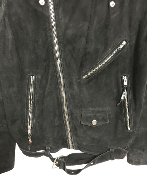 BLK DNM（ブラック デニム）BLK DNM (ブラック デニム) ダブルライダースジャケット ブラック サイズ:Mの古着・服飾アイテム