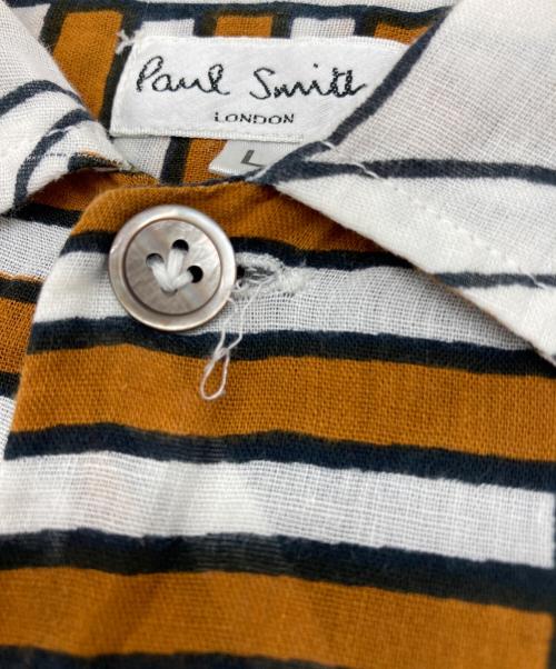 Paul Smith London（ポールスミスロンドン）Paul Smith London (ポールスミスロンドン) 総柄シャツ ブラウン×ホワイト サイズ:Lの古着・服飾アイテム