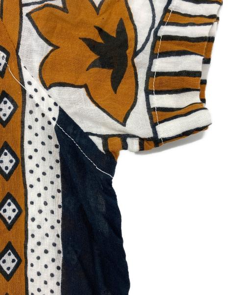 Paul Smith London（ポールスミスロンドン）Paul Smith London (ポールスミスロンドン) 総柄シャツ ブラウン×ホワイト サイズ:Lの古着・服飾アイテム