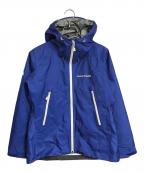 mont-bellモンベル）の古着「GORE-TEX ゴアテックス ストームクルーザー ジャケット　ナイロンジャケット　ライトアウター　スポーツ　アウトドア」｜ブルー×ホワイト