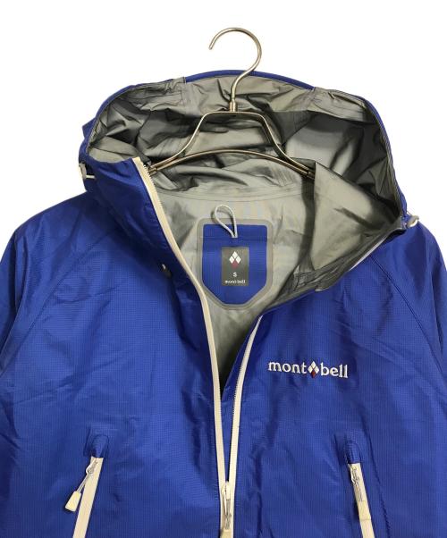 mont-bell（モンベル）mont-bell (モンベル) GORE-TEX ゴアテックス ストームクルーザー ジャケット　ナイロンジャケット　ライトアウター　スポーツ　アウトドア ブルー×ホワイト サイズ:Sの古着・服飾アイテム