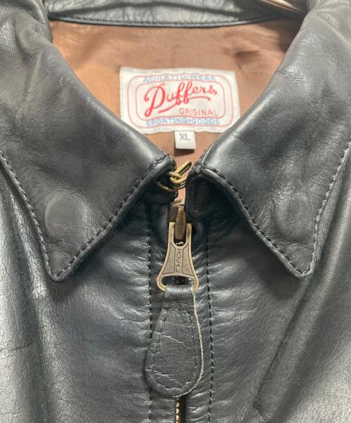 DUFFER（ダファー）DUFFER (ダファー) レザージャケット ブラック サイズ:XLの古着・服飾アイテム