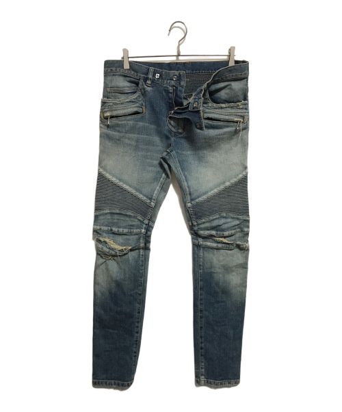 BALMAIN（バルマン）BALMAIN (バルマン) バイカーデニム インディゴ サイズ:SIZE 32の古着・服飾アイテム