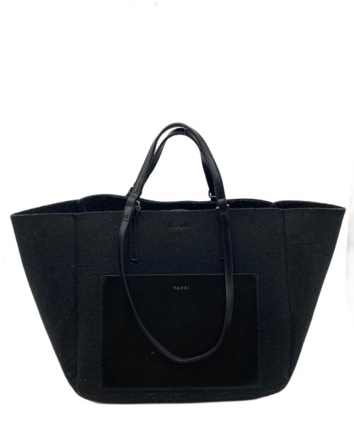 YAHKI（ヤーキ）YAHKI (ヤーキ) メルトントートバッグ ブラックの古着・服飾アイテム