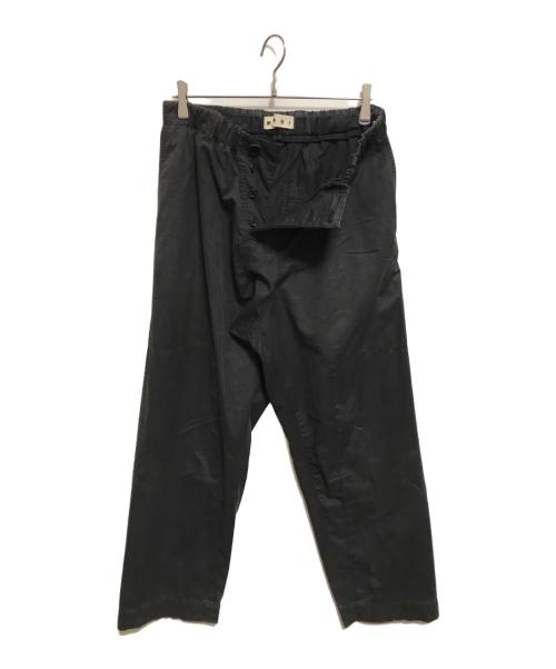 MARNI（マルニ）MARNI (マルニ) ボタンフライコットンパンツ ブラック サイズ:44の古着・服飾アイテム
