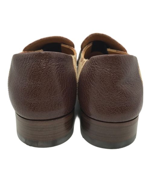 GUCCI（グッチ）GUCCI (グッチ) GGキャンバス シェリーライン ホースビットローファー ベージュ サイズ:7 1/2（下記参照）の古着・服飾アイテム