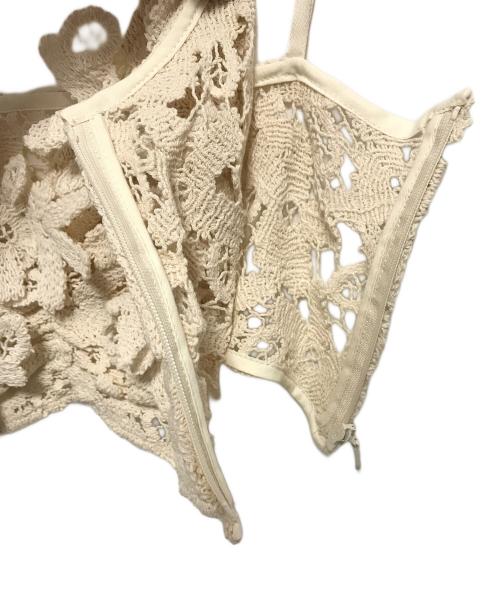 MARGE（マージ）MARGE (マージ) Floral Lace Cropped Bustier ベージュ サイズ:FREEの古着・服飾アイテム
