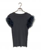 Mystradaマイストラーダ）の古着「フェザーショルダーニット」｜グレー