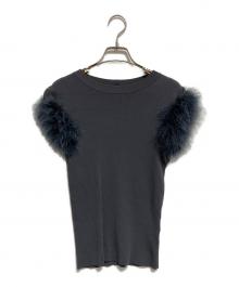 Mystrada（マイストラーダ）の古着「フェザーショルダーニット」｜グレー