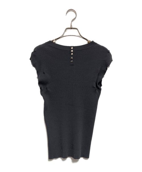 Mystrada（マイストラーダ）Mystrada (マイストラーダ) フェザーショルダーニット グレー サイズ:38の古着・服飾アイテム