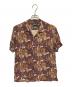 RUDE GALLERY（ルードギャラリー）の古着「総柄オープンカラーシャツ」｜ブラウン