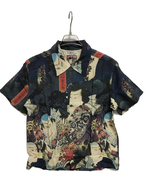 Sun Surf SPECIAL EDITION（サンサーフ・スペシャルエディション）Sun Surf SPECIAL EDITION (サンサーフ・スペシャルエディション) 三代目 歌川豊国 当世好男子伝・松 ネイビー サイズ:M 未使用品の古着・服飾アイテム