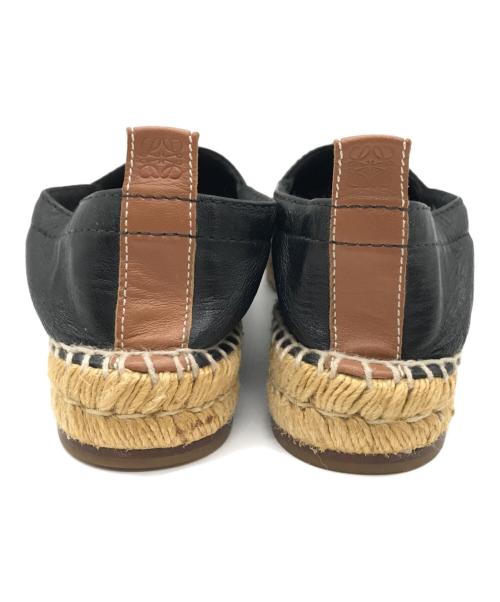 LOEWE（ロエベ）LOEWE (ロエベ) エスパドリーユ ブラック×ベージュ サイズ:23.5㎝の古着・服飾アイテム