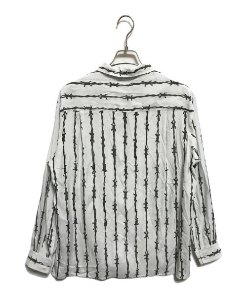 COTTON PAN（コットンパン）COTTON PAN (コットンパン) WIRED LS /長袖レーヨンシャツ アイボリー×グリーン サイズ:2の古着・服飾アイテム