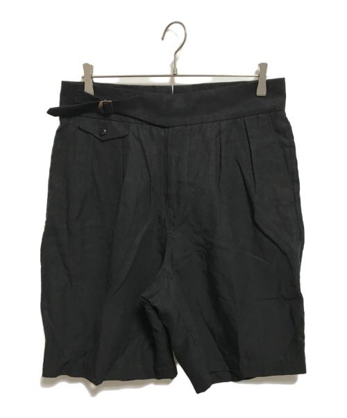 TOMORROW LAND PILGRIM（トゥモローランド ピルグリム）TOMORROW LAND PILGRIM (トゥモローランド ピルグリム) ハイカウントリネン グルカショーツ ブラック サイズ:48の古着・服飾アイテム