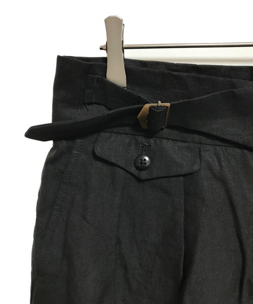 TOMORROW LAND PILGRIM（トゥモローランド ピルグリム）TOMORROW LAND PILGRIM (トゥモローランド ピルグリム) ハイカウントリネン グルカショーツ ブラック サイズ:48の古着・服飾アイテム