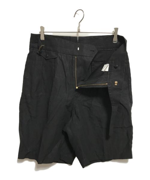 TOMORROW LAND PILGRIM（トゥモローランド ピルグリム）TOMORROW LAND PILGRIM (トゥモローランド ピルグリム) ハイカウントリネン グルカショーツ ブラック サイズ:48の古着・服飾アイテム