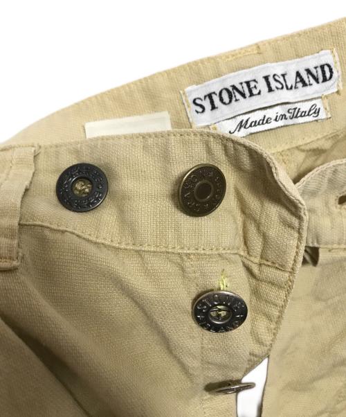 STONE ISLAND（ストーンアイランド）STONE ISLAND (ストーンアイランド) 90‘Sリネンテーパードパンツ ベージュ サイズ:48の古着・服飾アイテム