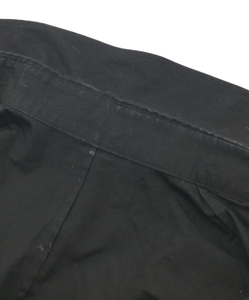 yohji yamamoto+noir（ヨウジヤマモトプリュスノアール）yohji yamamoto+Noir (ヨウジヤマモトプリュスノアール) サイドリブロング丈長袖シャツ　長袖シャツ　デザインシャツ ブラック サイズ:2の古着・服飾アイテム
