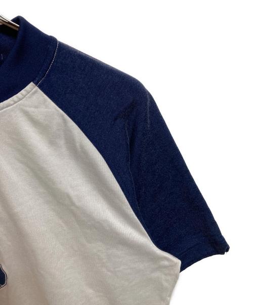 NIKE（ナイキ）NIKE (ナイキ) ハーフジップTシャツ ネイビー×ホワイト サイズ:Lの古着・服飾アイテム