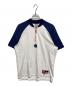 NIKE（ナイキ）の古着「ハーフジップTシャツ」｜ネイビー×ホワイト