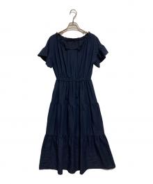 BLUE LABEL CRESTBRIDGE（ブルーレーベルクレストブリッジ）の古着「切替ワンピース」｜ネイビー