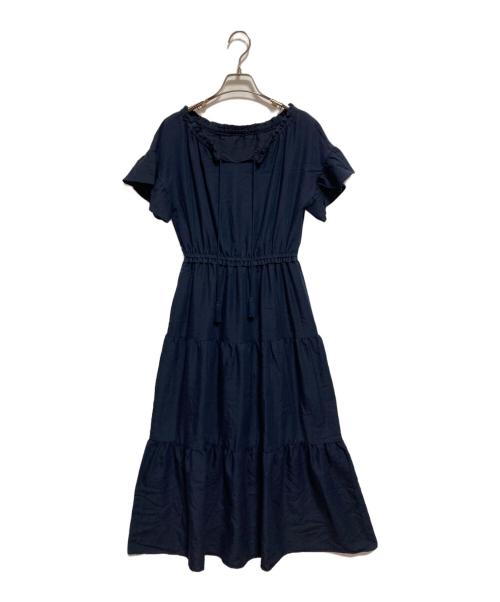 BLUE LABEL CRESTBRIDGE（ブルーレーベルクレストブリッジ）BLUE LABEL CRESTBRIDGE (ブルーレーベルクレストブリッジ) 切替ワンピース ネイビー サイズ:SIZE 36の古着・服飾アイテム