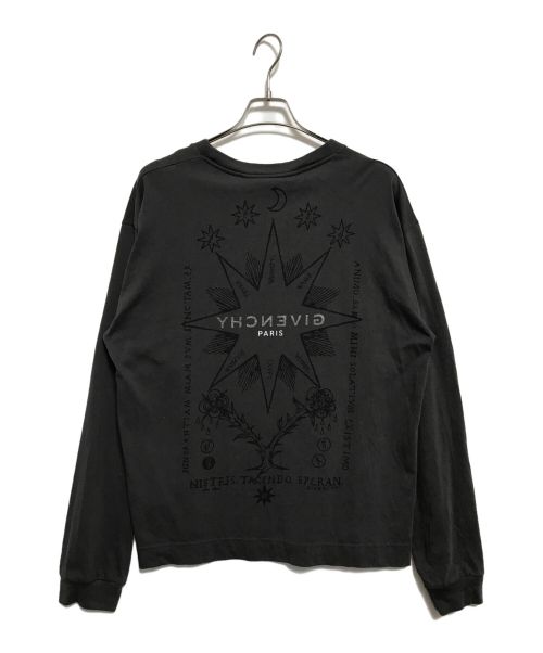 GIVENCHY（ジバンシィ）GIVENCHY (ジバンシィ) ブランドロゴ リバース タロット ルーズフィットコットンTシャツ グレー サイズ:Mの古着・服飾アイテム