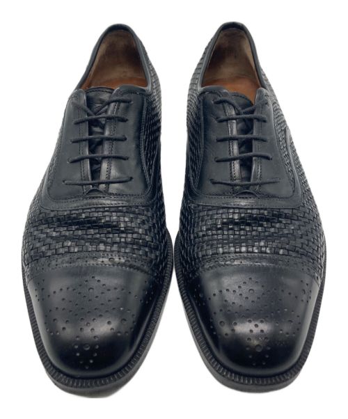 Salvatore Ferragamo（サルヴァトーレ フェラガモ）Salvatore Ferragamo (サルヴァトーレ フェラガモ) イントレチャートストレートチップシューズ ブラック サイズ:7 1/2 Dの古着・服飾アイテム