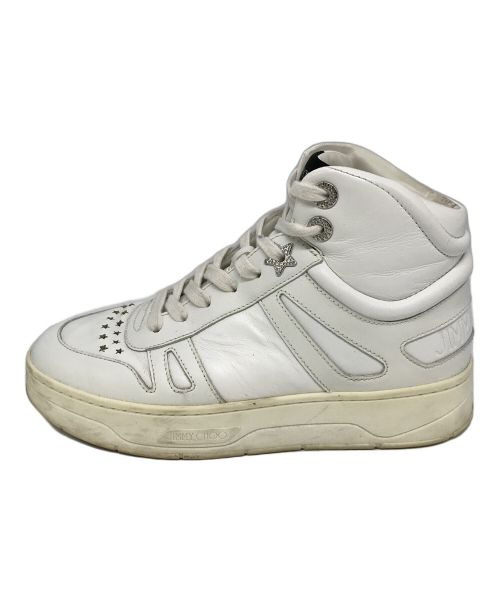 JIMMY CHOO（ジミーチュウ）JIMMY CHOO (ジミーチュウ) ハイカットスニーカー ホワイト サイズ:23ｃｍの古着・服飾アイテム