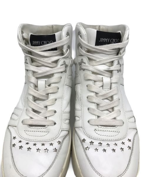 JIMMY CHOO（ジミーチュウ）JIMMY CHOO (ジミーチュウ) ハイカットスニーカー ホワイト サイズ:23ｃｍの古着・服飾アイテム