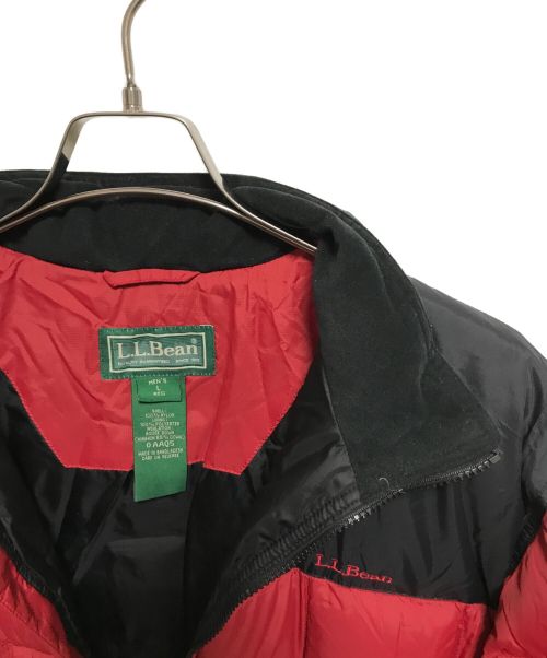 L.L.Bean（エルエルビーン）L.L.Bean (エルエルビーン) ダウンジャケット レッド×ブラック サイズ:Lの古着・服飾アイテム