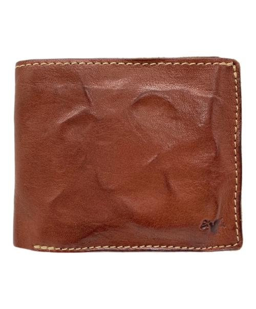 sot（ソット）sot (ソット) ハンドウォッシュレザー 二つ折り財布 ブラウンの古着・服飾アイテム