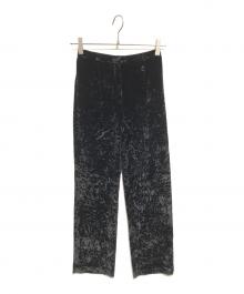 DOLCE & GABBANA（ドルチェ＆ガッバーナ）の古着「ベルベットパンツ」｜ブラック
