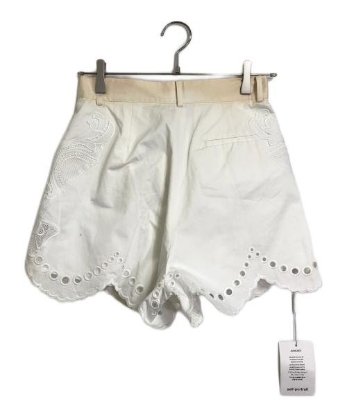 SELF PORTRAIT（セルフ ポートレイト）SELF PORTRAIT (セルフ ポートレイト) グラデーションショートパンツ ホワイト サイズ:US4の古着・服飾アイテム