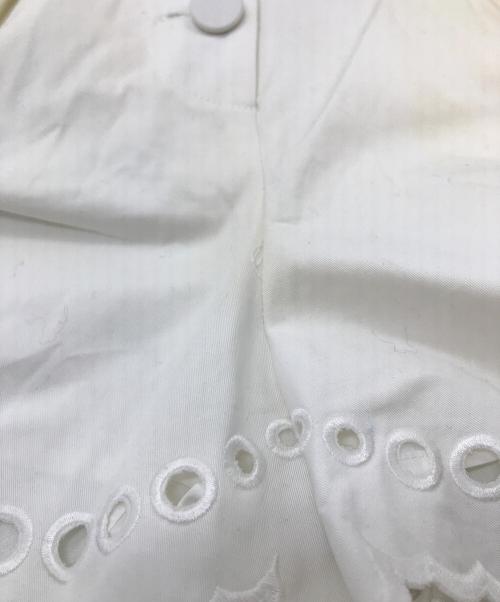 SELF PORTRAIT（セルフ ポートレイト）SELF PORTRAIT (セルフ ポートレイト) グラデーションショートパンツ ホワイト サイズ:US4の古着・服飾アイテム